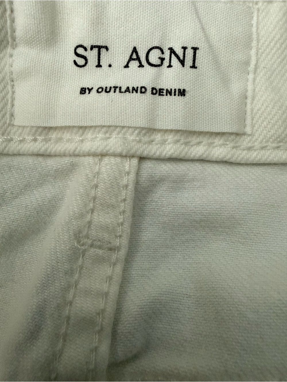 St. Agni Mid-Rise Balloon Jeans in White - Size 29 Rigid Organic Cotton Wide Leg - Picture 11 of 12